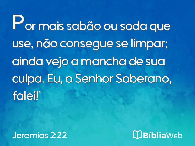 Jeremias 2:22 em imagem para compartilhar