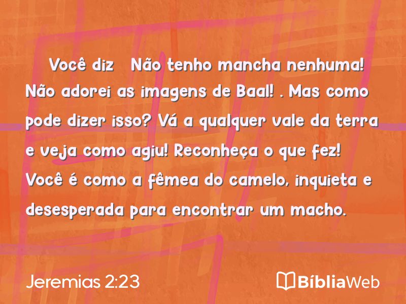 Jeremias 2:23 em imagem para compartilhar