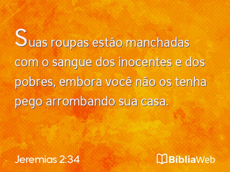Jeremias 2:34 em imagem para compartilhar