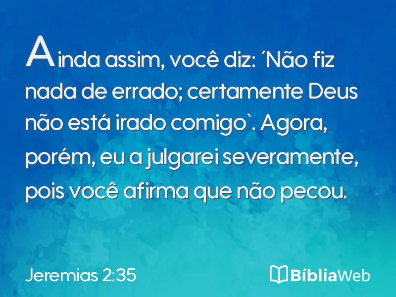 Jeremias 2:35 em imagem para compartilhar