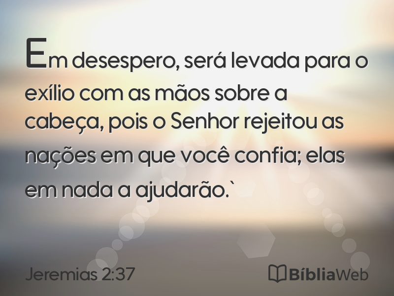 Jeremias 2:37 em imagem para compartilhar