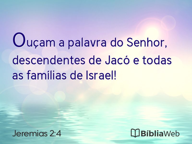 Jeremias 2:4 em imagem para compartilhar