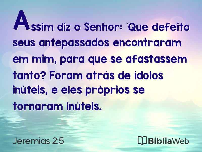 Jeremias 2:5 em imagem para compartilhar