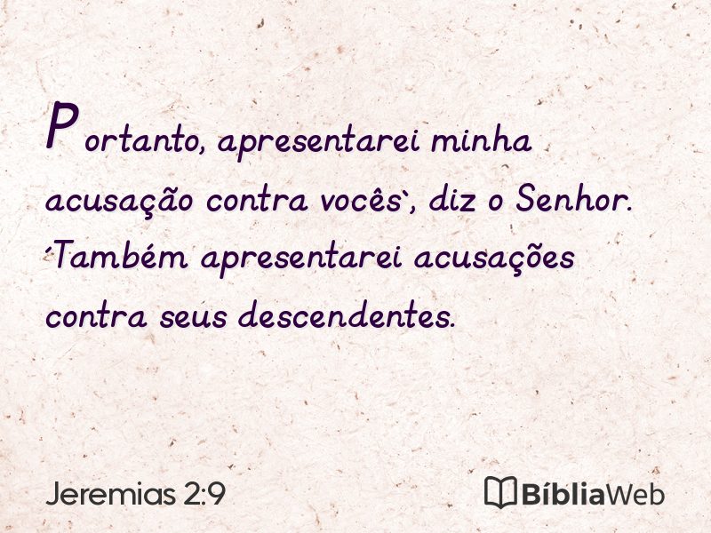 Jeremias 2:9 em imagem para compartilhar
