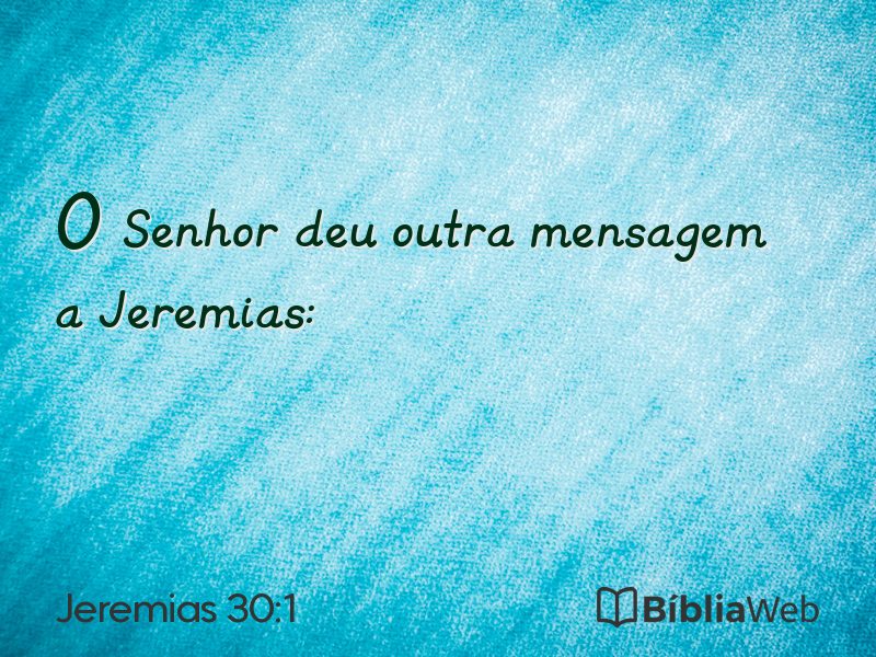 Jeremias 30:1 em imagem para compartilhar