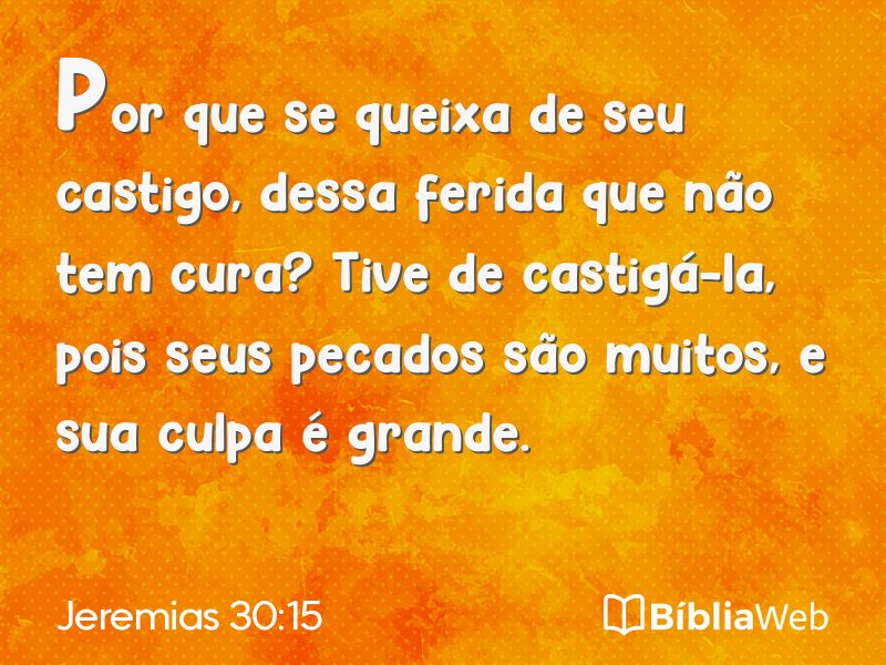 Jeremias 30:15 em imagem para compartilhar