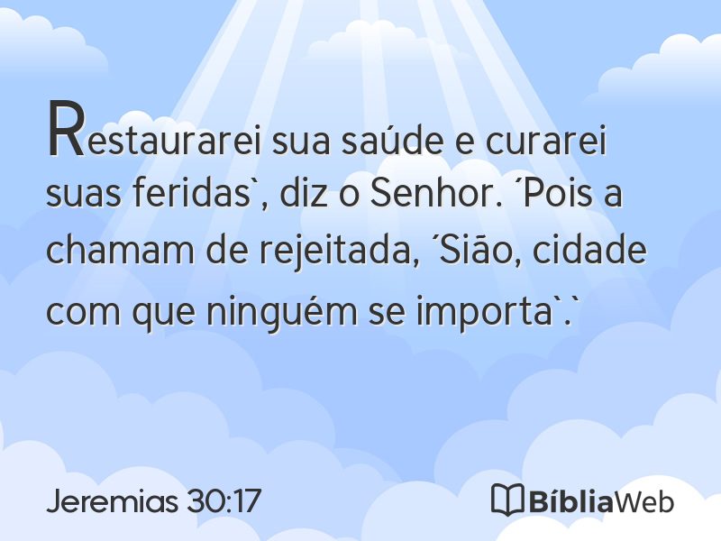 Jeremias 30:17 em imagem para compartilhar