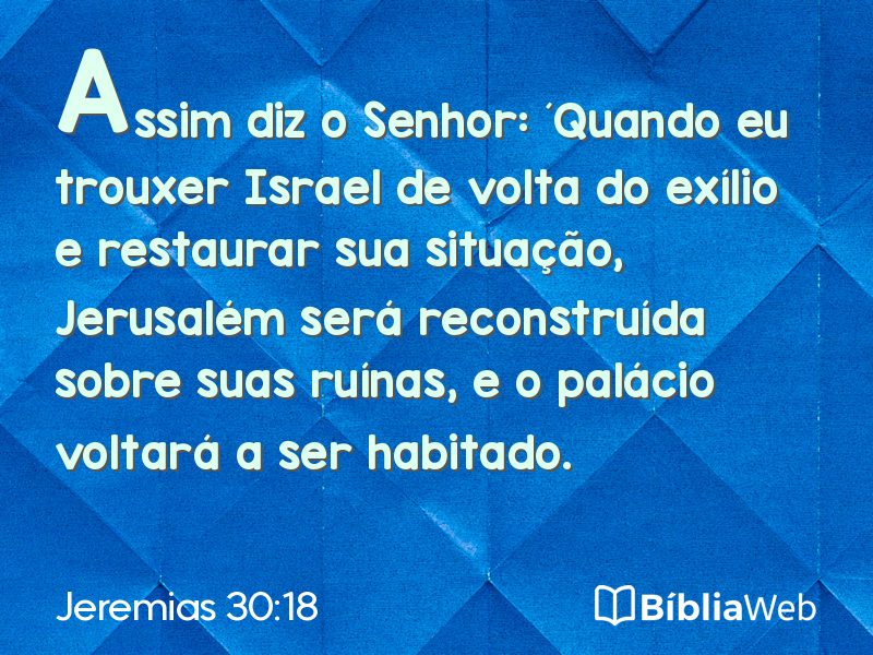 Jeremias 30:18 em imagem para compartilhar