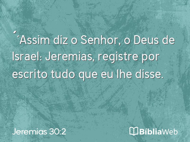 Jeremias 30:2 em imagem para compartilhar