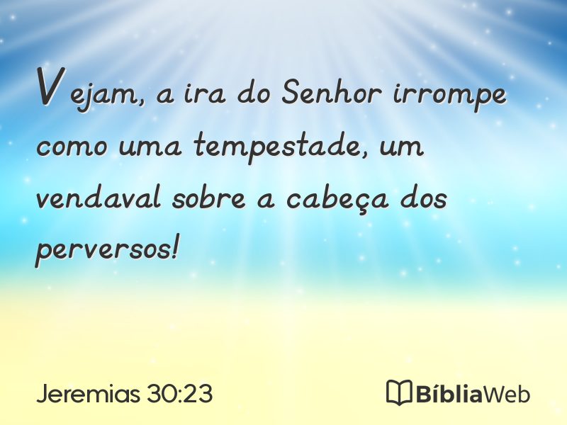 Jeremias 30:23 em imagem para compartilhar