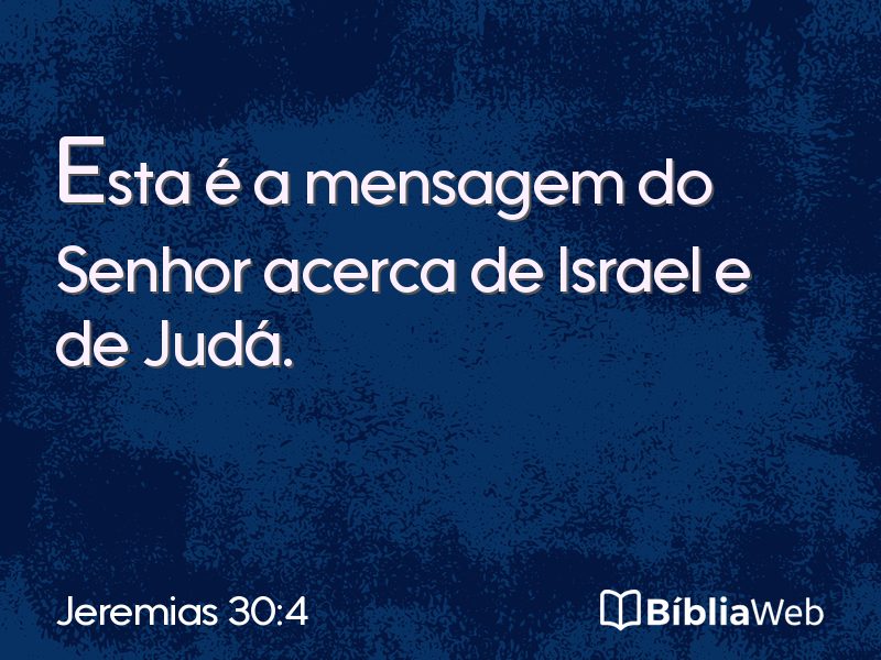 Jeremias 30:4 em imagem para compartilhar