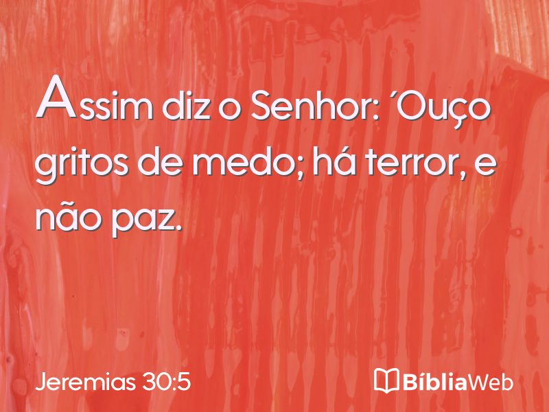 Jeremias 30:5 em imagem para compartilhar