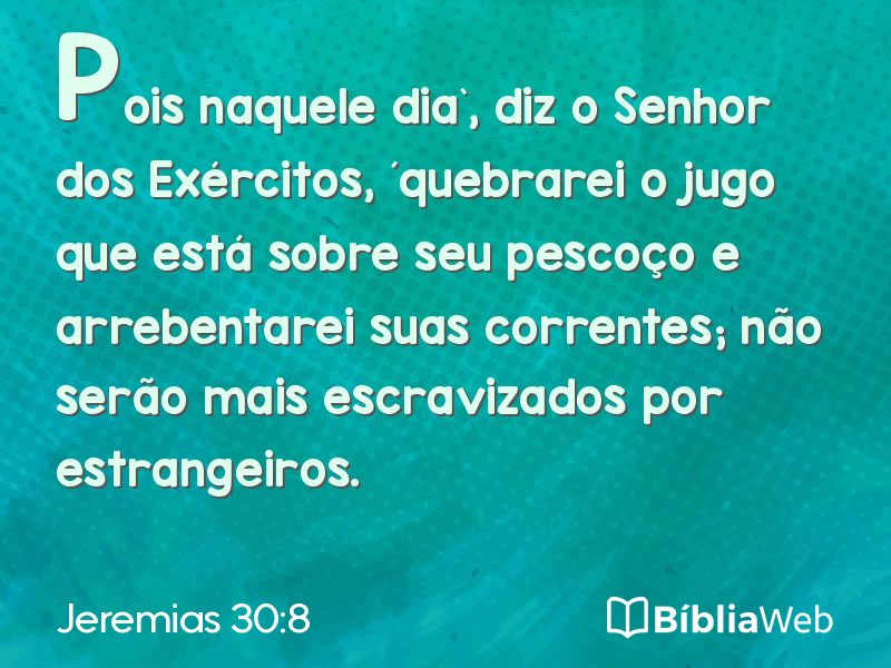 Jeremias 30:8 em imagem para compartilhar