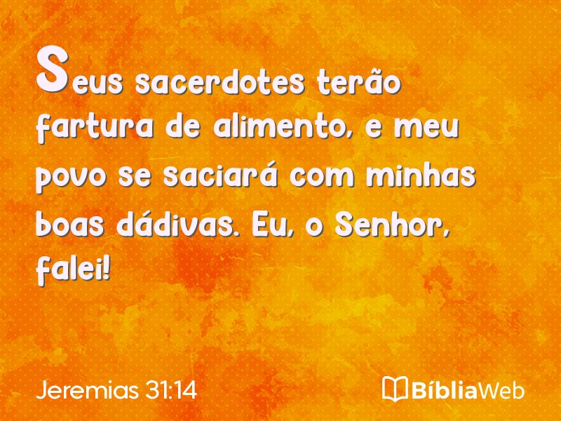 Jeremias 31:14 em imagem para compartilhar