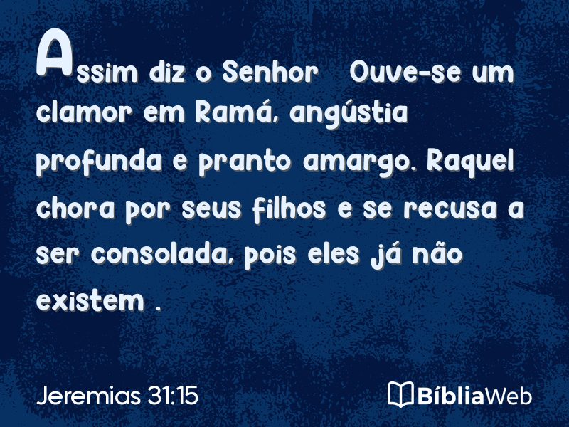 Jeremias 31:15 em imagem para compartilhar