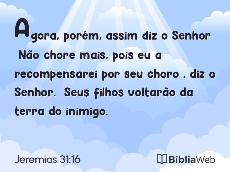Jeremias 31:16 em imagem para compartilhar