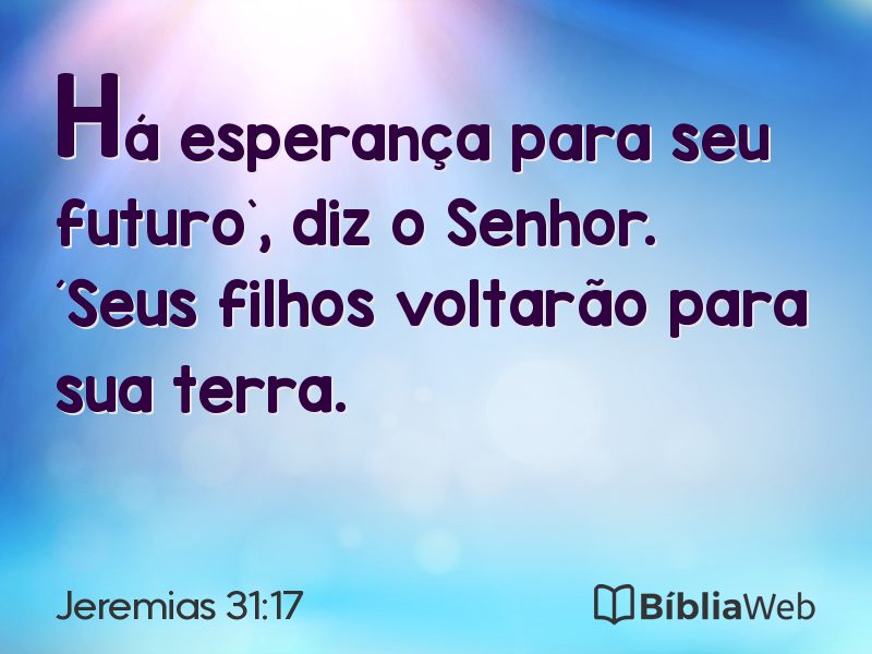 Jeremias 31:17 em imagem para compartilhar
