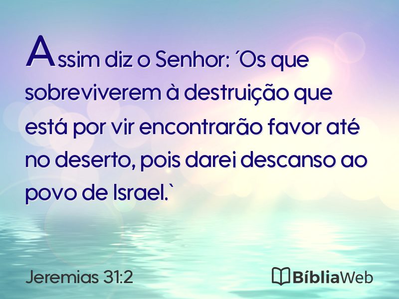 Jeremias 31:2 em imagem para compartilhar