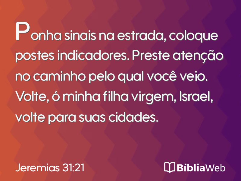 Jeremias 31:21 em imagem para compartilhar