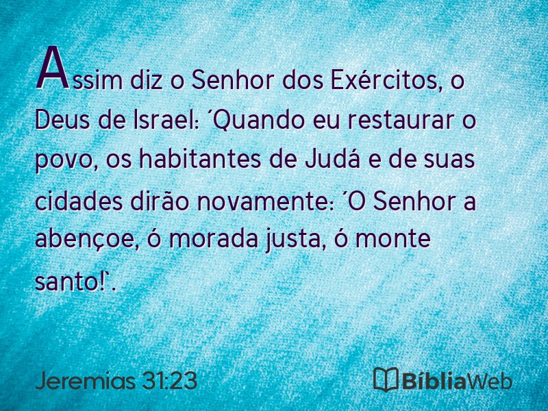 Jeremias 31:23 em imagem para compartilhar
