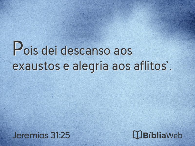 Jeremias 31:25 em imagem para compartilhar