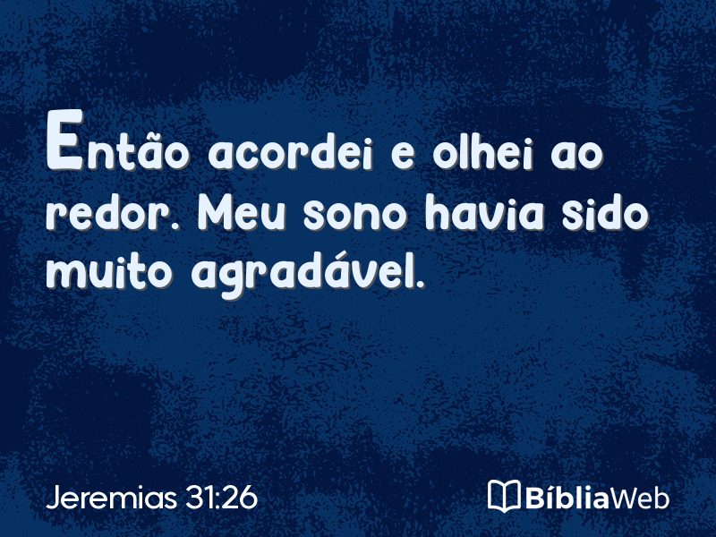 Jeremias 31:26 em imagem para compartilhar