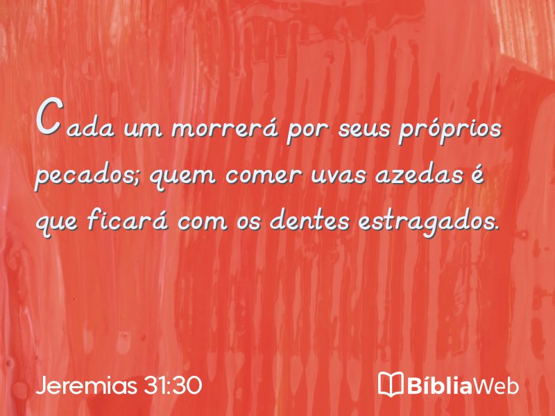 Jeremias 31:30 em imagem para compartilhar