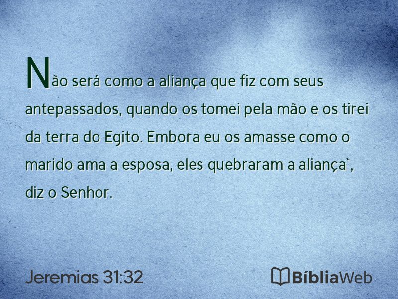 Jeremias 31:32 em imagem para compartilhar