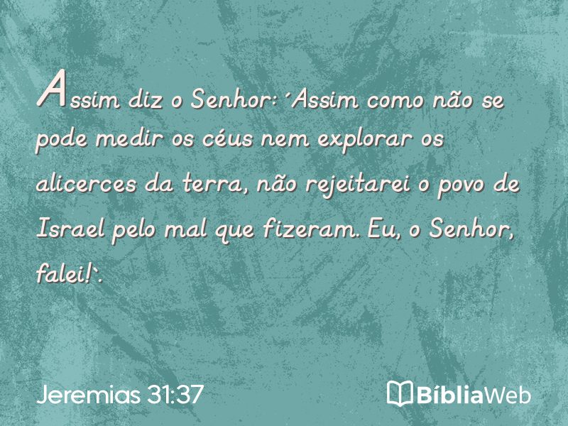 Jeremias 31:37 em imagem para compartilhar