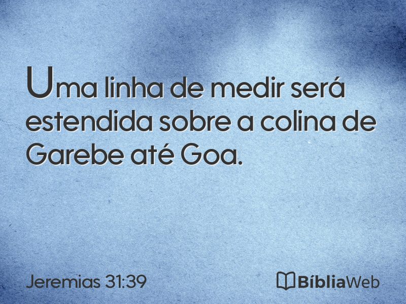 Jeremias 31:39 em imagem para compartilhar