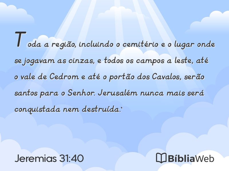 Jeremias 31:40 em imagem para compartilhar