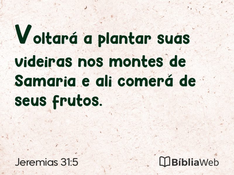 Jeremias 31:5 em imagem para compartilhar