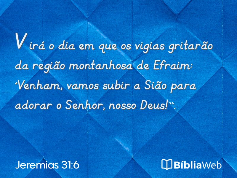 Jeremias 31:6 em imagem para compartilhar