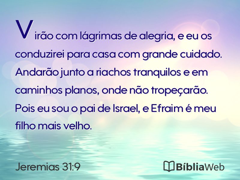 Jeremias 31:9 em imagem para compartilhar