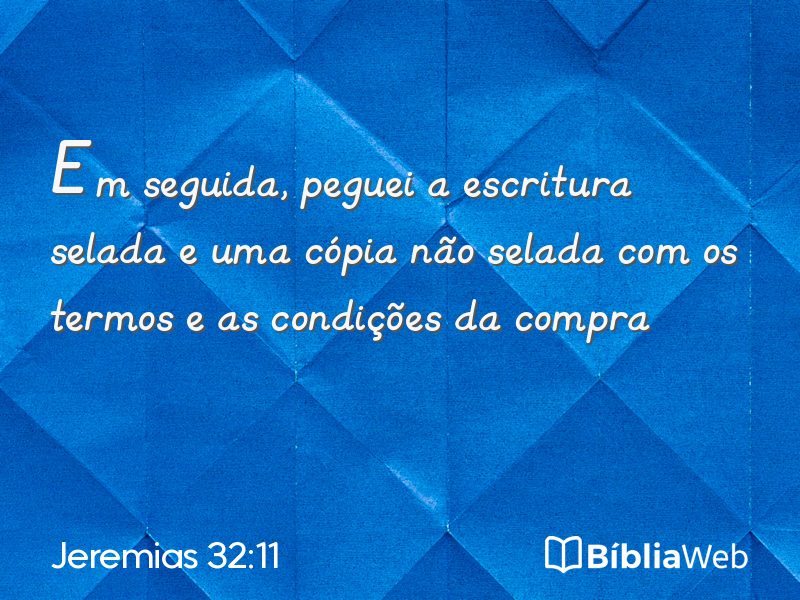 Jeremias 32:11 em imagem para compartilhar