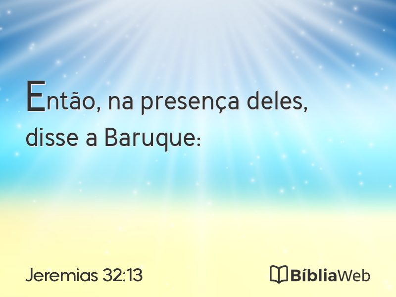 Jeremias 32:13 em imagem para compartilhar