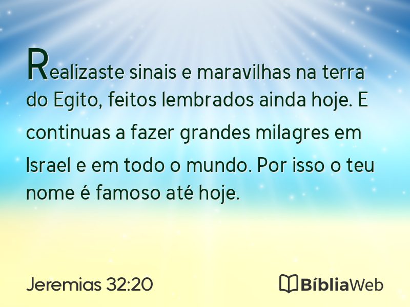 Jeremias 32:20 em imagem para compartilhar