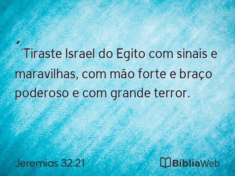 Jeremias 32:21 em imagem para compartilhar