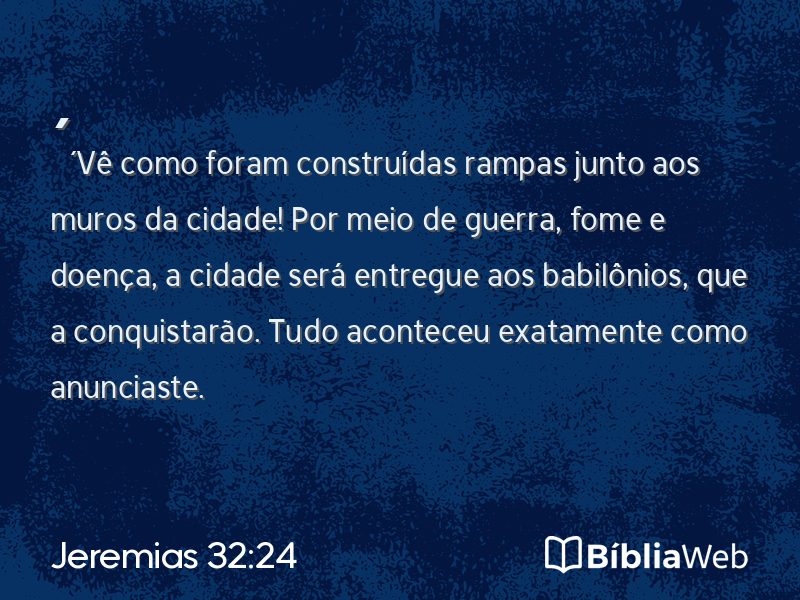 Jeremias 32:24 em imagem para compartilhar