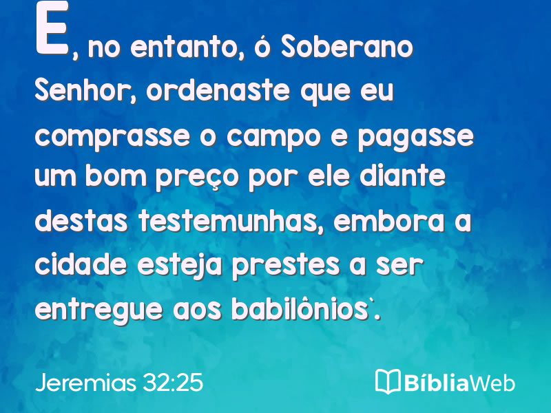 Jeremias 32:25 em imagem para compartilhar