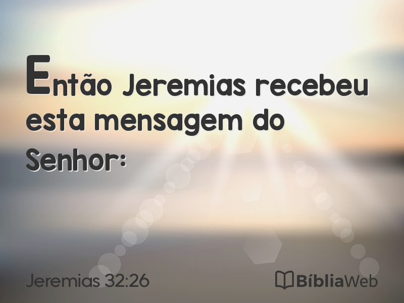 Jeremias 32:26 em imagem para compartilhar