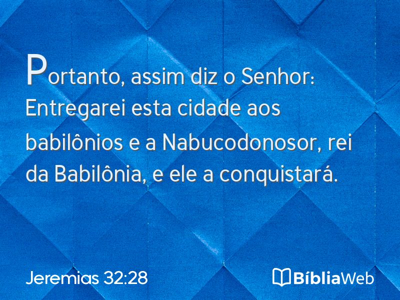 Jeremias 32:28 em imagem para compartilhar