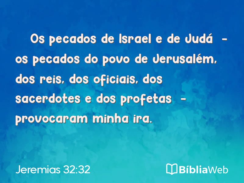 Jeremias 32:32 em imagem para compartilhar