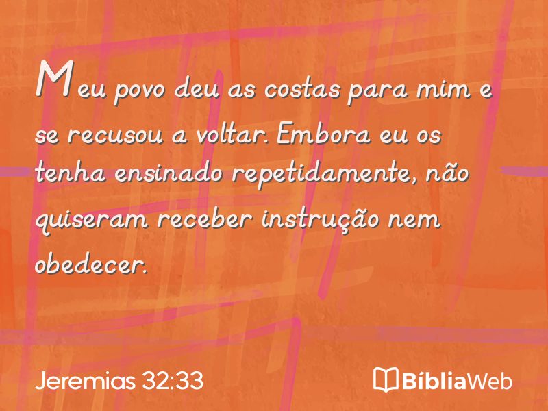 Jeremias 32:33 em imagem para compartilhar