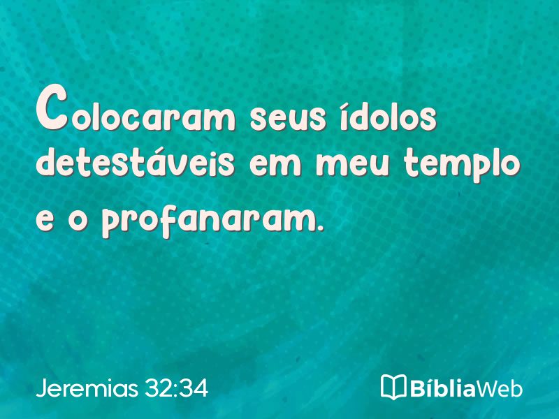 Jeremias 32:34 em imagem para compartilhar