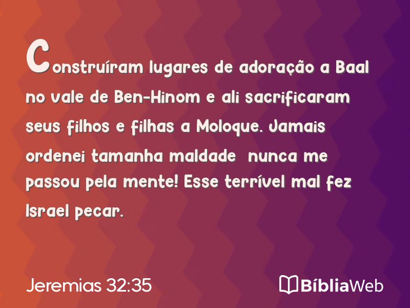 Jeremias 32:35 em imagem para compartilhar