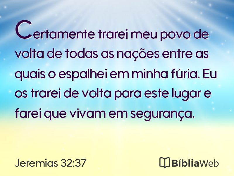 Jeremias 32:37 em imagem para compartilhar