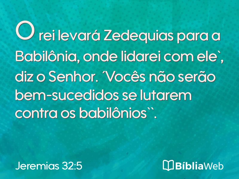 Jeremias 32:5 em imagem para compartilhar