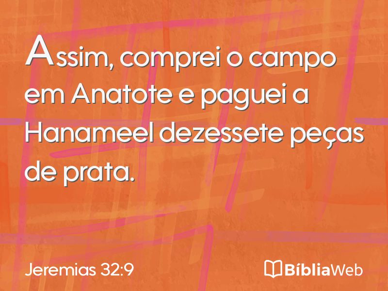 Jeremias 32:9 em imagem para compartilhar