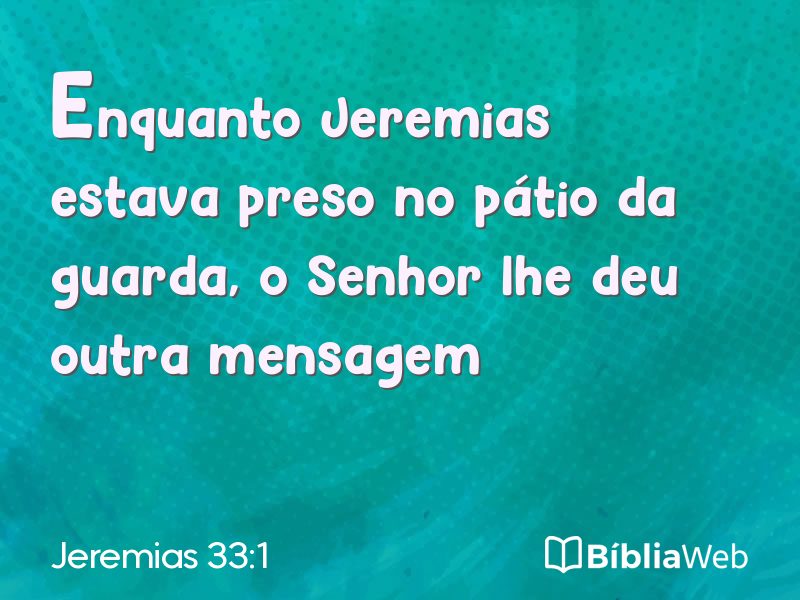 Jeremias 33:1 em imagem para compartilhar
